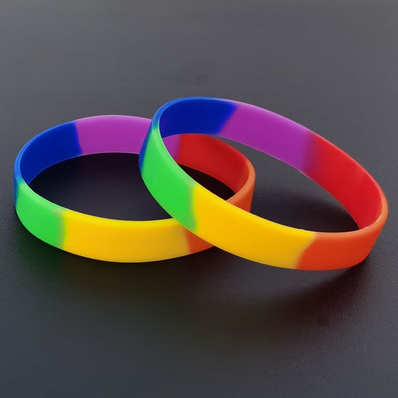 2 Pcs Silicone Bracelet Minimalist Sporty Stylish Rubber Wristband