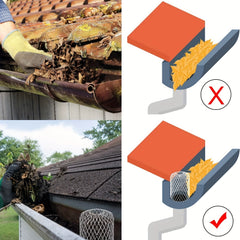 9pcs Roof Gutter Protection Filter 8.89 Cm Flexible Aluminum Filter