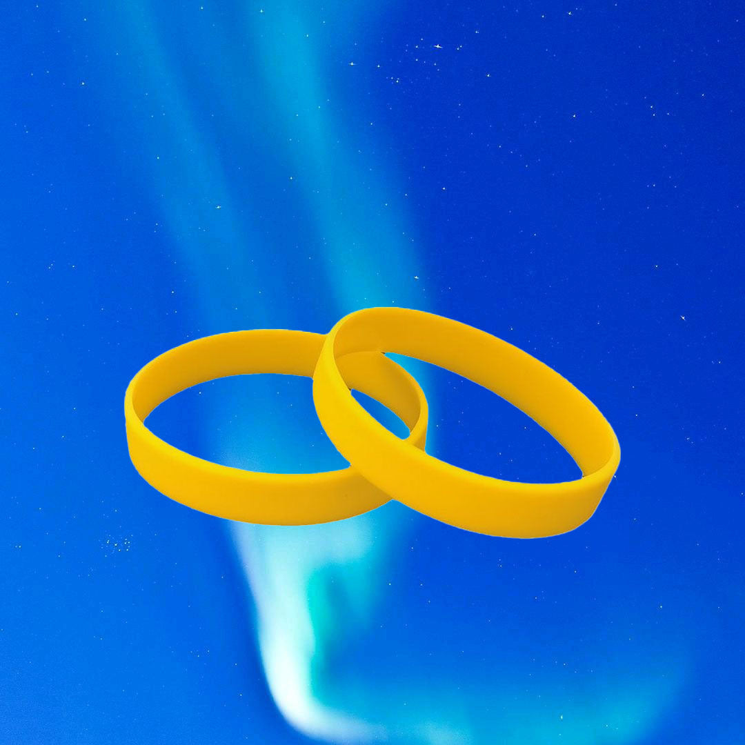 2 Pcs Silicone Bracelet Rubber Wristband Party Sports Event
