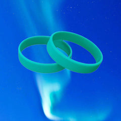 2 Pcs Silicone Bracelet Rubber Wristband Party Sports Event