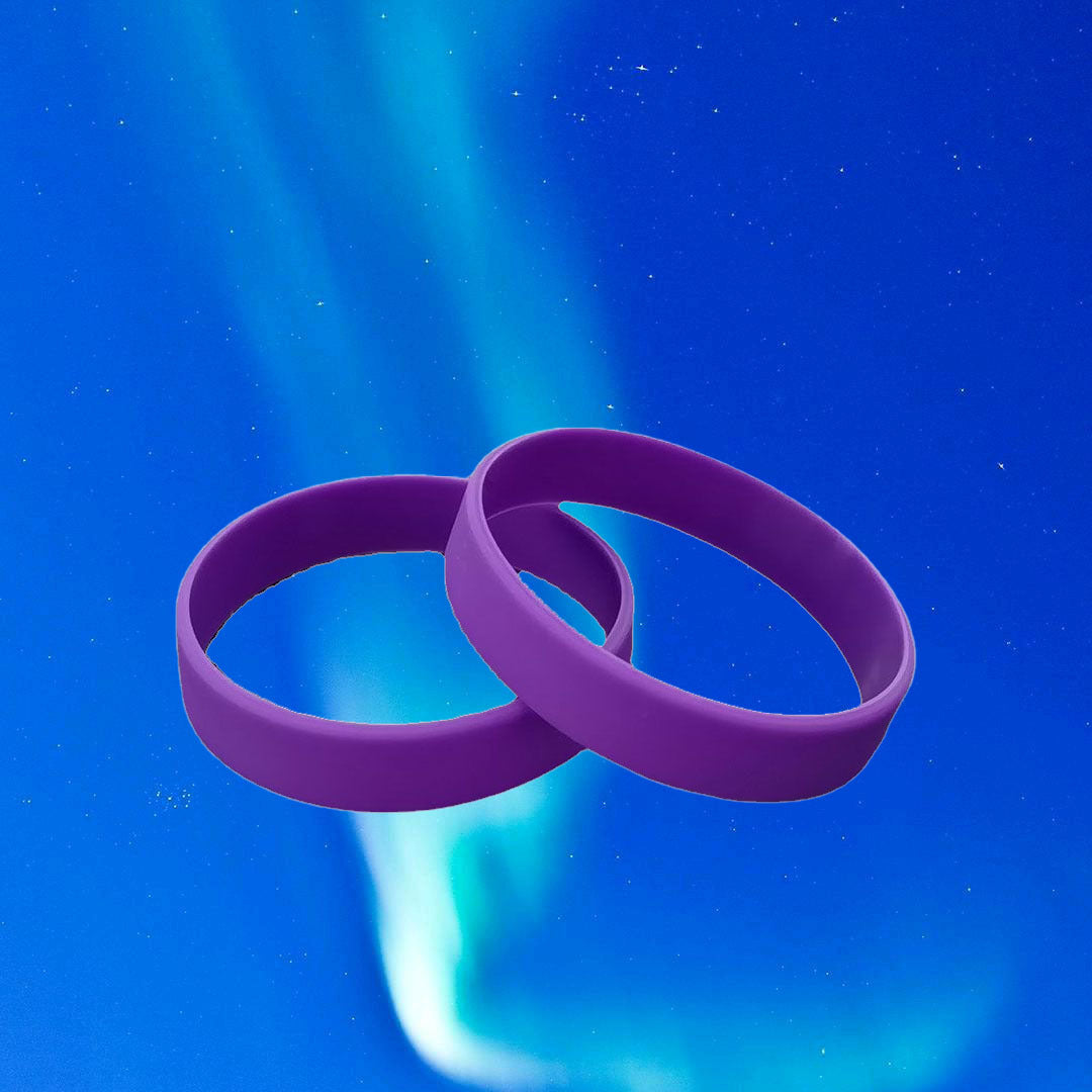 2 Pcs Silicone Bracelet Rubber Wristband Party Sports Event