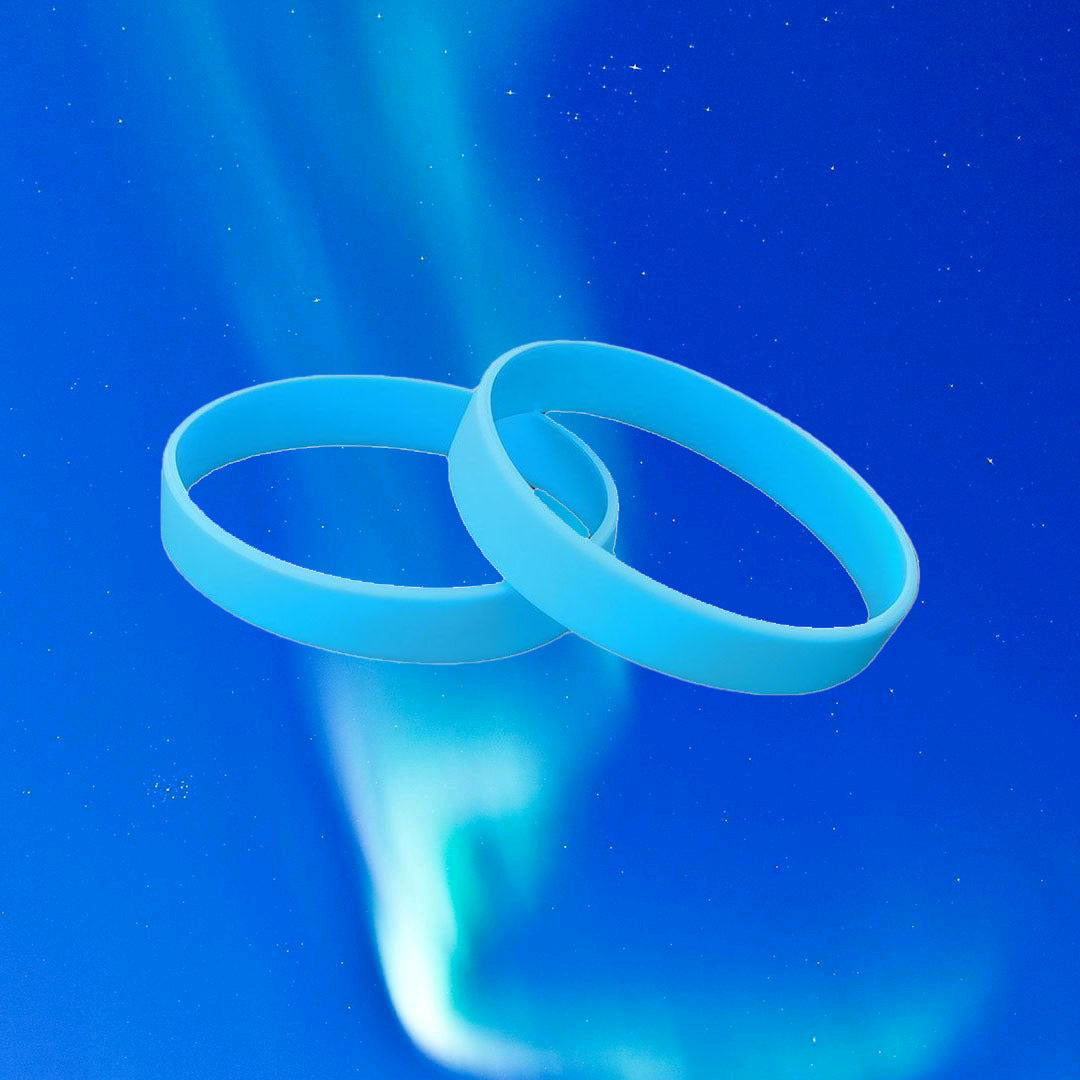 2 Pcs Silicone Bracelet Rubber Wristband Party Sports Event