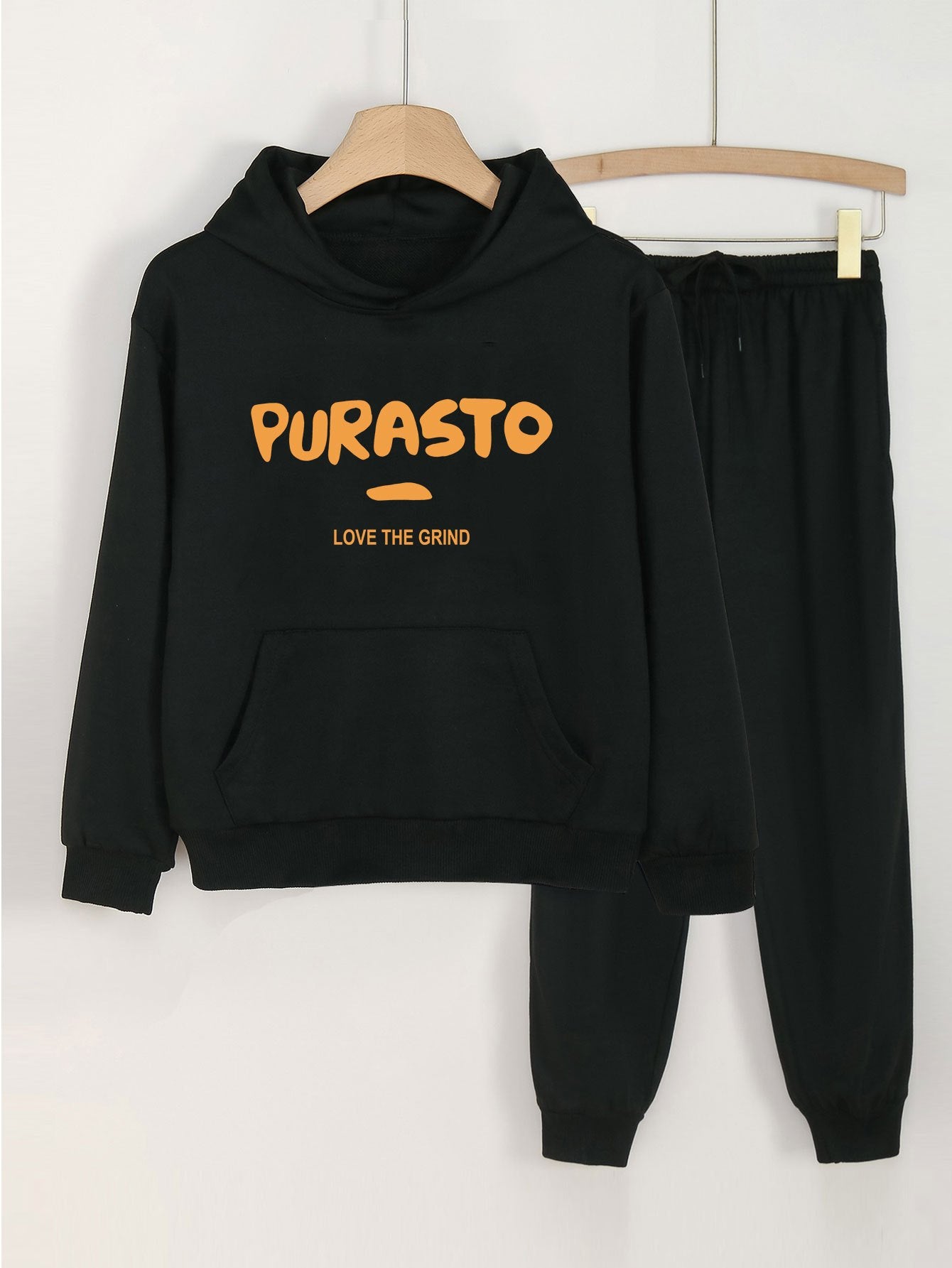 Girls Long Sleeve Hoodie & Sweatpants 2pcs Set - Spring/Autumn