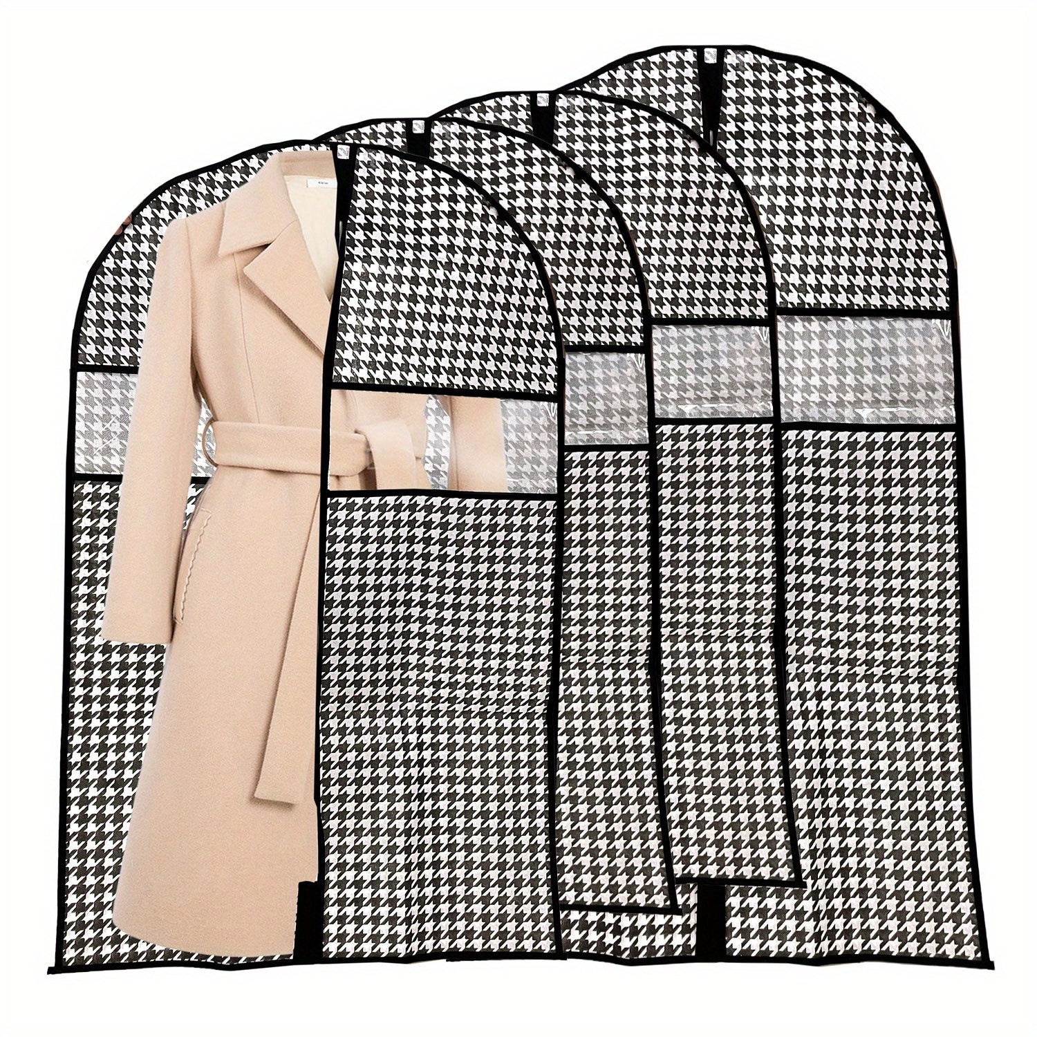 Large Capacity Suit Dust Cover Bag With Window Household Storage Organizer