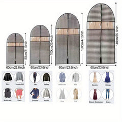 Large Capacity Suit Dust Cover Bag With Window Household Storage Organizer