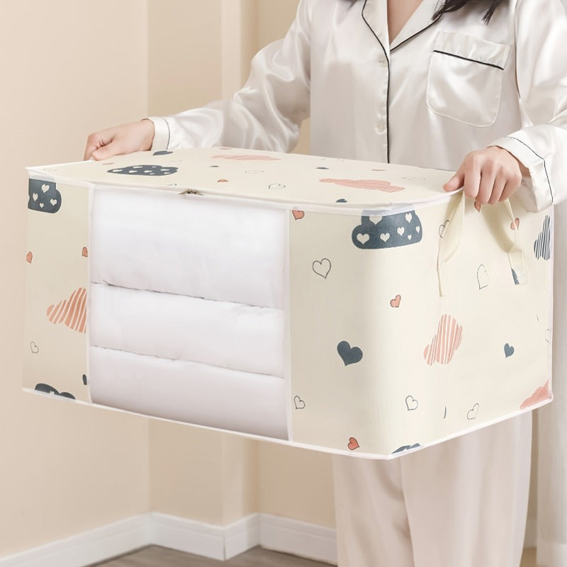 Large Capacity Storage Bag for Blankets Bedding with Reinforced Handle