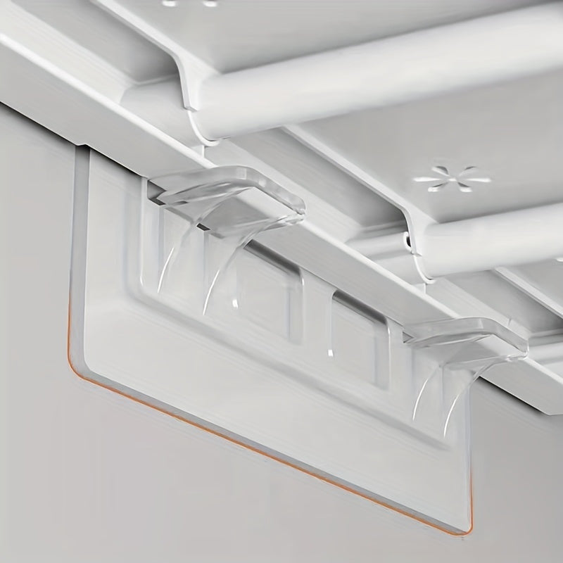 2pcs Adhesive Shelf Holder for Kitchen Cabinet Book Storage
