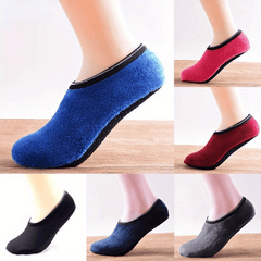 Thick Yoga Socks Low Cut Non Slip Fuzzy Socks For Fall & Winter