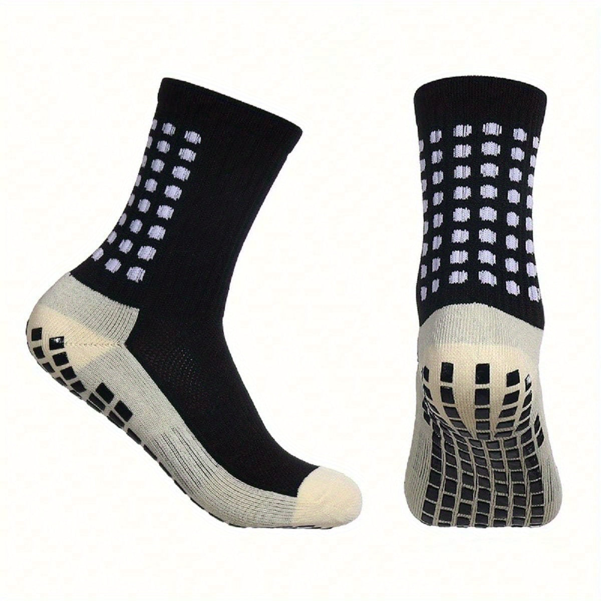 Men's Soccer Socks Non slip Grip Socks Sports Crew Socks