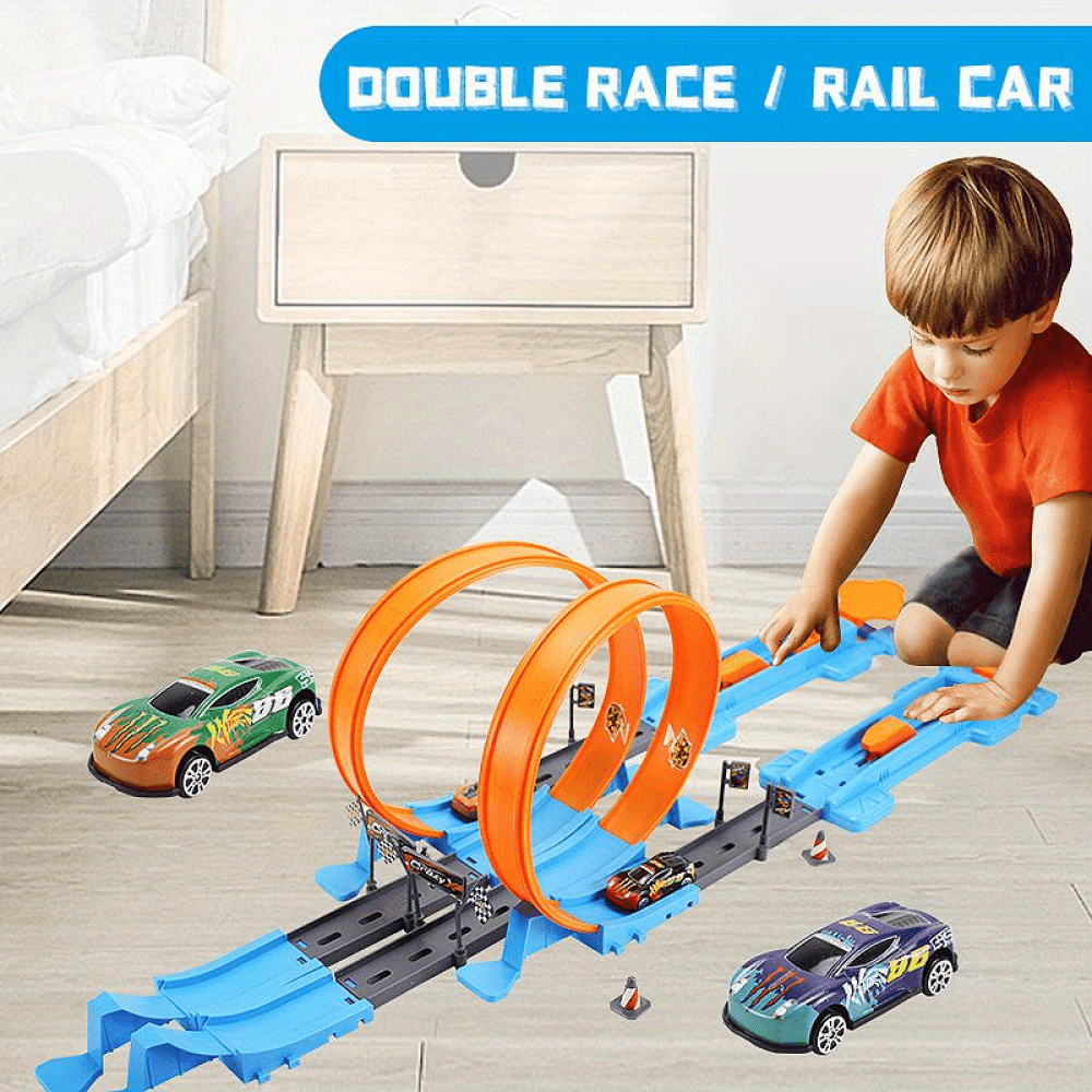 Metal Racing Car Track Toy Set - Endless Racing Fun!