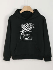 Cute Bear Hoodie for Girls Kids with Kangaroo Pocket