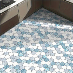 Bohemian Hexagon Pattern Stair Sticker Non-slip Waterproof Self-adhesive