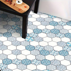 Bohemian Hexagon Pattern Stair Sticker Non-slip Waterproof Self-adhesive