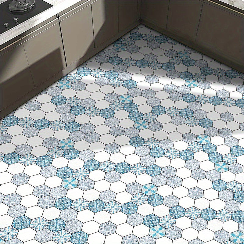 Bohemian Hexagon Pattern Stair Sticker Non-slip Waterproof Self-adhesive