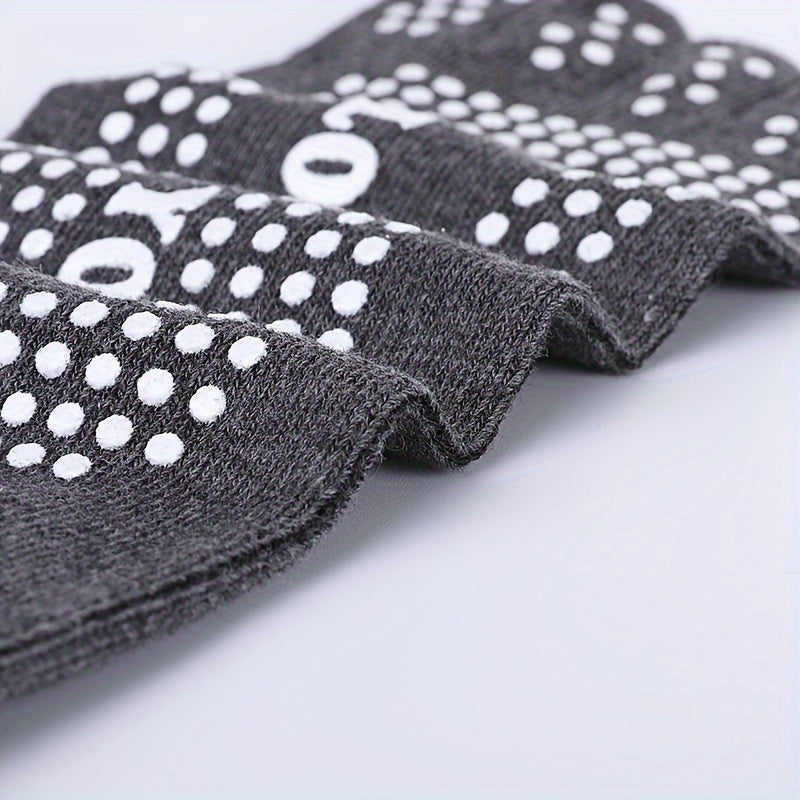 5-Toe Split Yoga Socks Ribbed Stripes Long Grippers Anti Slip
