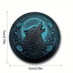 2pcs Holiday Party Coaster Waterproof Round Cup Holder Mat