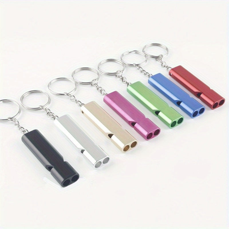 2pcs Double Frequency Alloy Aluminum Emergency Whistle