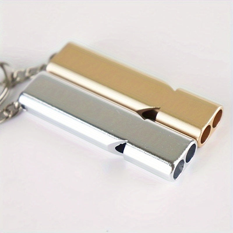 2pcs Double Frequency Alloy Aluminum Emergency Whistle