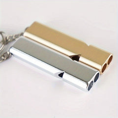 2pcs Double Frequency Alloy Aluminum Emergency Whistle