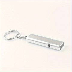 2pcs Double Frequency Alloy Aluminum Emergency Whistle