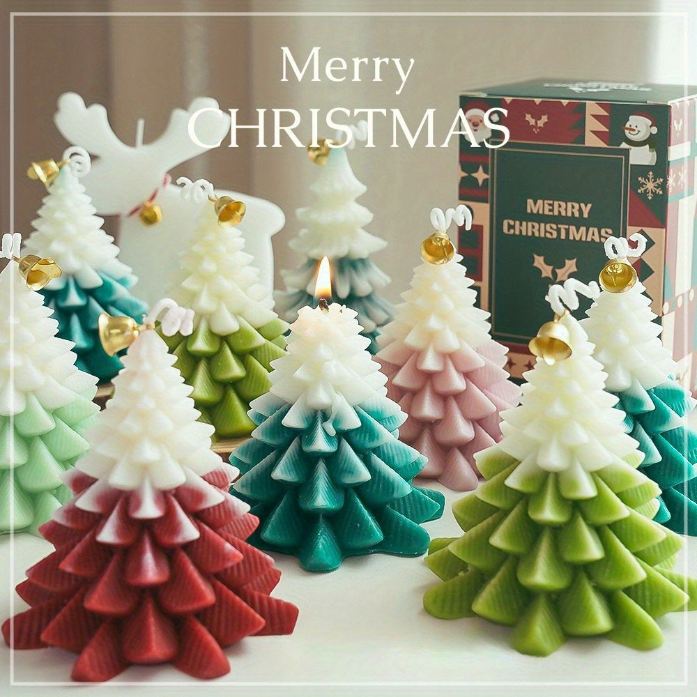 5pcs Christmas Tree Scented Candles for Yoga Bath