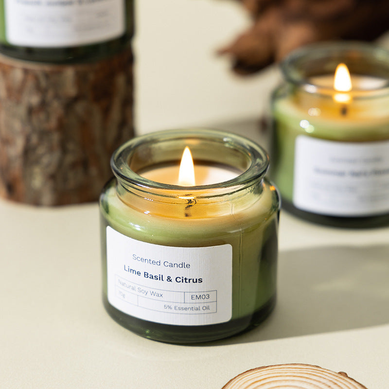 Scented Candle Soy Wax Glass Wedding Fragrance Candle Gift Bedroom Decoration