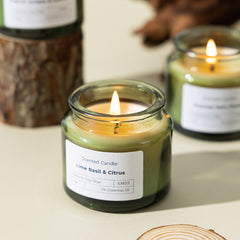 Scented Candle Soy Wax Glass Wedding Fragrance Candle Gift Bedroom Decoration