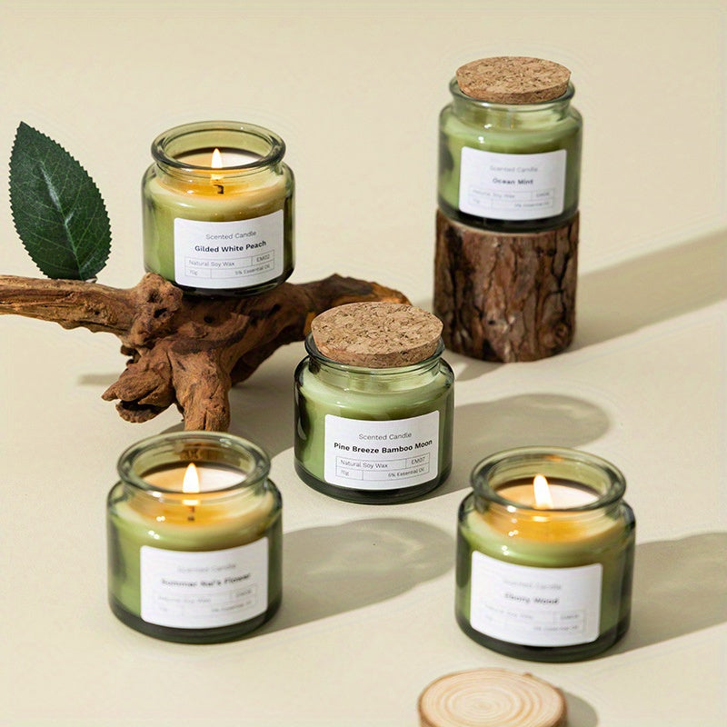 Scented Candle Soy Wax Glass Wedding Fragrance Candle Gift Bedroom Decoration
