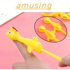 20pcs Soft Plastic Finger Catapult Chicken Game Kids Birthday Party Gift