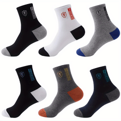 12 Pairs Men's Athletic Quarter Socks