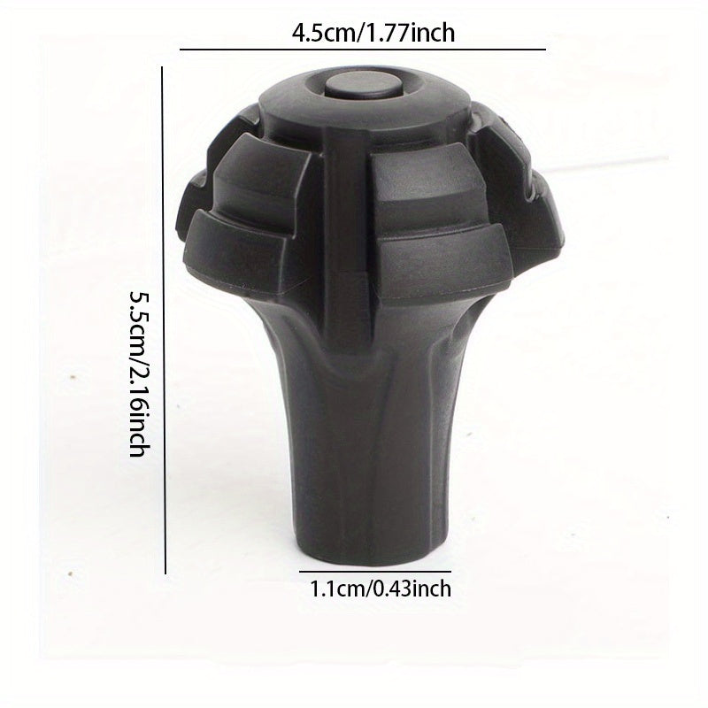 2pcs Silicone Non-slip Hiking Stick Foot Pads Rubber Heads Accessories