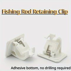 4pcs Wall Mounted Fishing Rod Rack Clips Storage with Screws