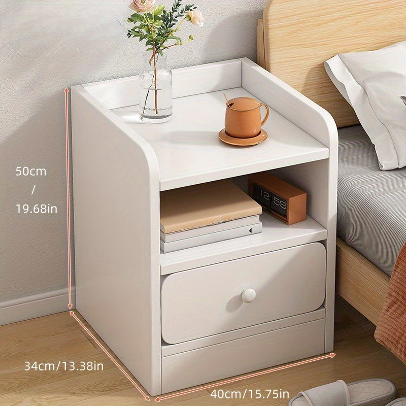 Ultra Narrow Bedside Table Small Cabinet Modern Storage Bedroom Assembly