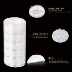208pcs 104 Pairs Hook And Loop Dots 0.47inch DIY Office Home