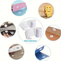 208pcs 104 Pairs Hook And Loop Dots 0.47inch DIY Office Home