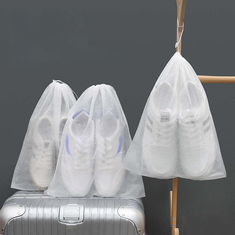 10pcs Shoe Drawstring Storage Bag Non Woven Fabric Dust Proof Shoe Bag