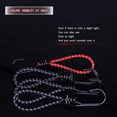 8pcs Spiral Wire Hook Strap Reflective Elastic Rope Heavy Duty Strap Hook
