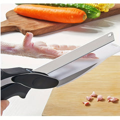 2 In 1 Food Cutter Kitchen Scissors Salad Chopper Vegetable Cutter