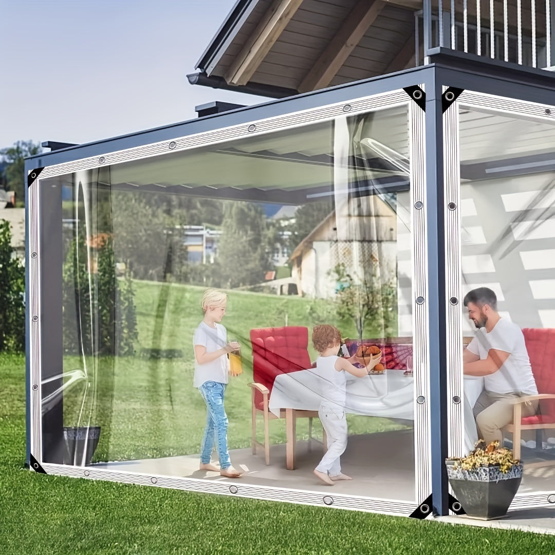 Clear Waterproof Tarp Balcony Porch Garden Rainproof Tarp