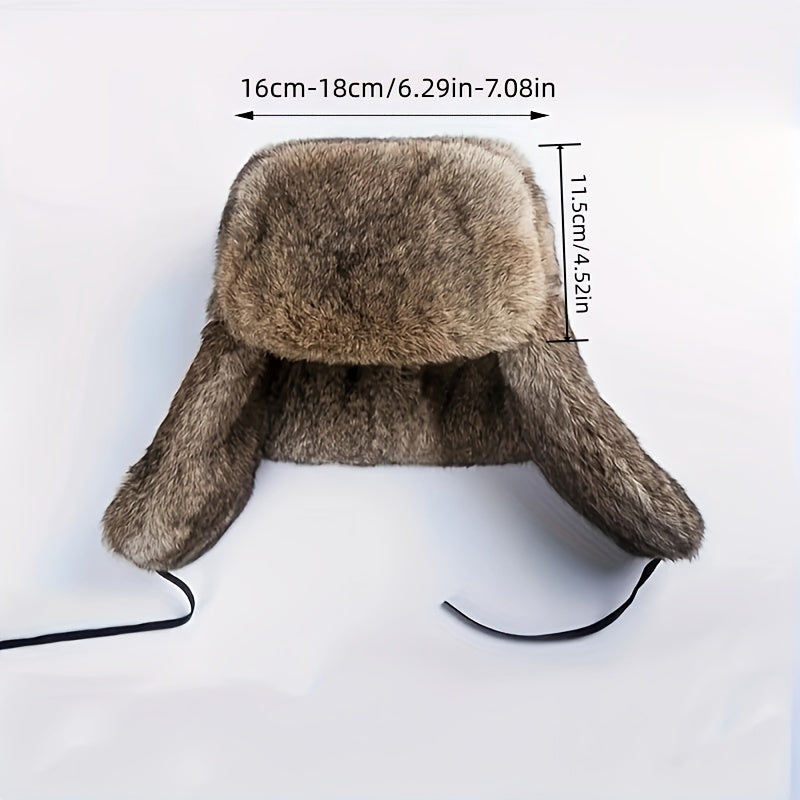 Faux Rabbit Fur Winter Hat Ear Protection Trapper Hat