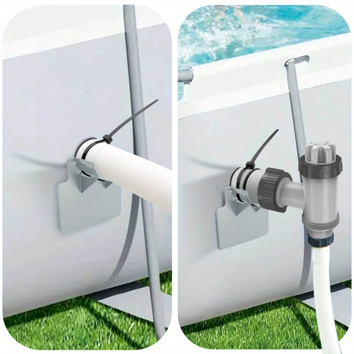 Swimming Pool Pipe Holder Tool Kit Plastic Pool Pipe Support Bracket