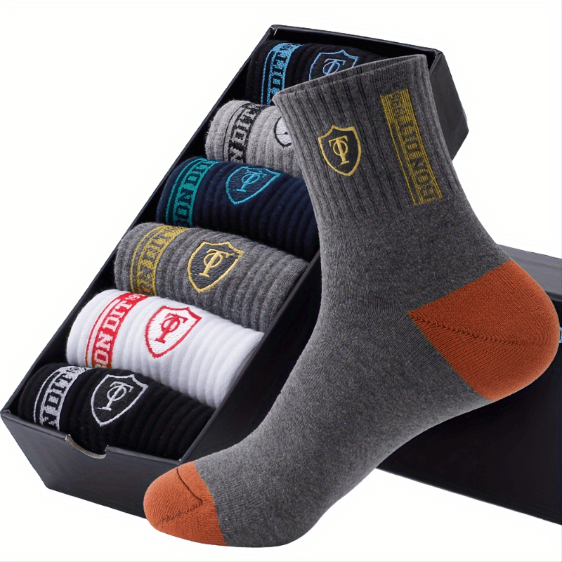12 Pairs Men's Crew Socks Sweat Absorbing Athletic Short Socks