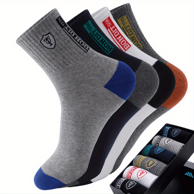 12 Pairs Men's Crew Socks Sweat Absorbing Athletic Short Socks