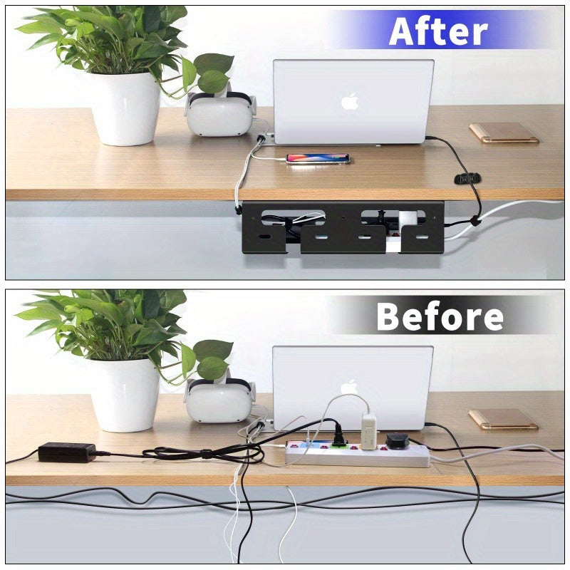 Under Desk Cable Management Rack Desktop Cable Storage