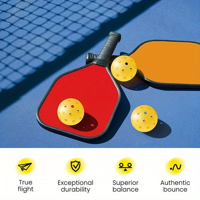 3pcs 74mm Rotoplastic Injection Molding Pickleballs for Training