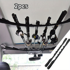 2pcs Car Mounted Storage Strap Fishing Rod Gear Holder