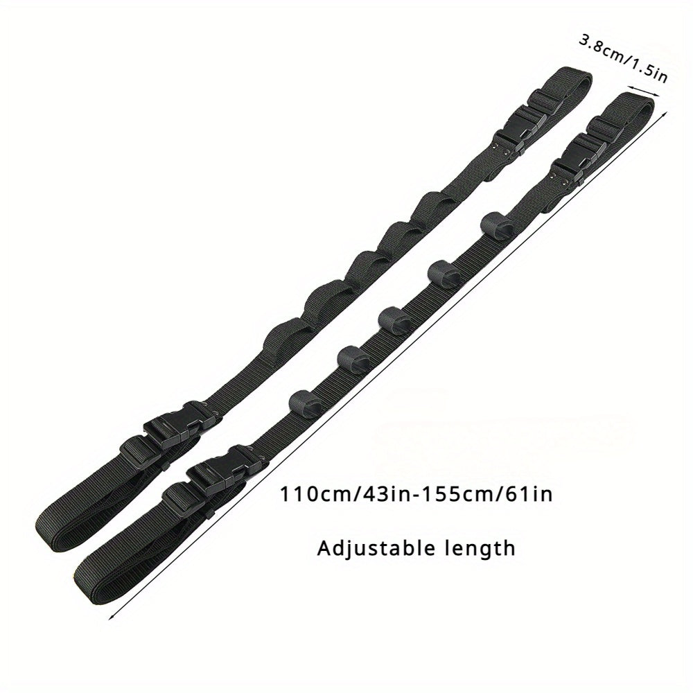 2pcs Car Mounted Storage Strap Fishing Rod Gear Holder