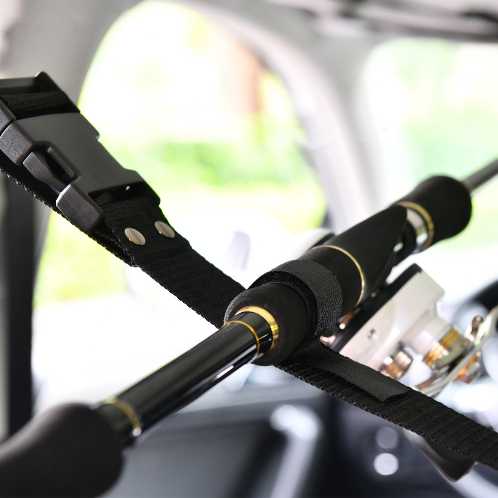 2pcs Car Mounted Storage Strap Fishing Rod Gear Holder
