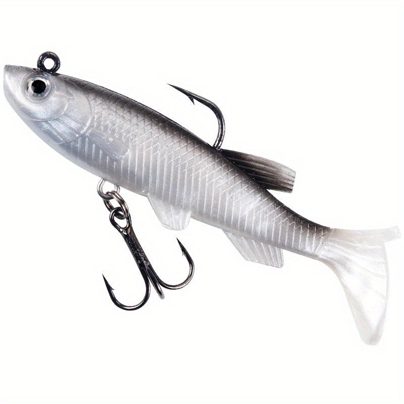 10pcs Fresh Water Fishing Bait Set Paddle Tail Swimbaits