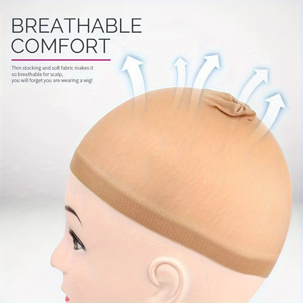 2pcs Stretchy Wig Cap Breathable Hair Accessories for Men and Women